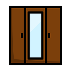 Image showing Wardrobe With Mirror Icon