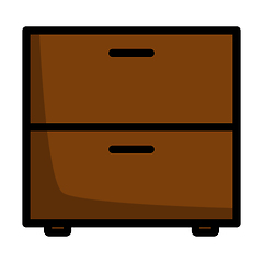 Image showing Bedroom Nightstand Icon