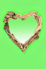 Image showing Driftwood Heart Shape Wreath  Composition