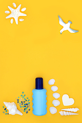 Image showing Sunscreen Lotion for Summer Skincare Protection