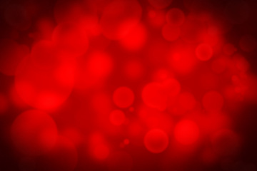 Image showing Abstract, design and red bokeh with circle and bubbles or decor and creativity with color. Wallpaper, effects and sparkle or shine with pattern, shape and creative graphic for glitter screensaver