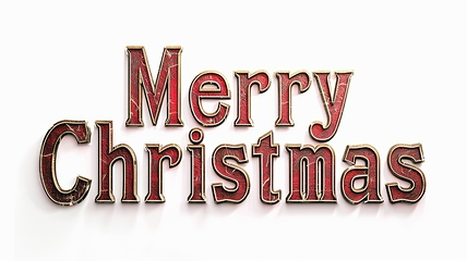 Image showing Words Merry Christmas created in Art Deco Typography.