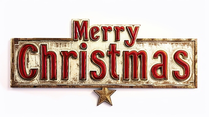 Image showing Words Merry Christmas created in Art Deco Typography.