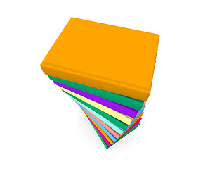 Image showing Stack of colored Books 