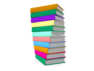 Image showing Stack of colored Books 