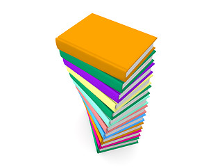 Image showing Stack of colored Books 