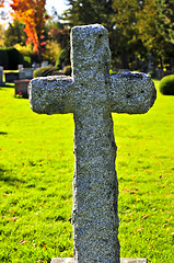 Image showing Graveyard with tombstones