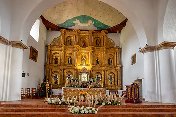 Image showing Iglesia Senora del Rosario, Villa de Leyva, buildings and historical UNESCO architecture. Boyaca department, Colombia.