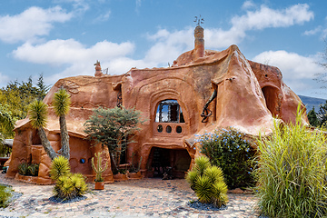 Image showing Casa Terracota, House made of clay Villa de Leyva, Boyaca department Colombia.