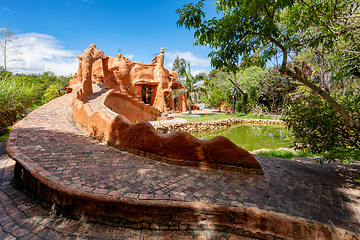 Image showing Casa Terracota, House made of clay Villa de Leyva, Boyaca department Colombia.