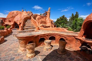 Image showing Casa Terracota, House made of clay Villa de Leyva, Boyaca department Colombia.