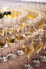 Image showing Elegant champagne glasses