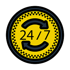 Image showing 24 Hour Taxi Service Icon