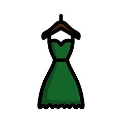 Image showing Elegant Dress On Shoulders Icon