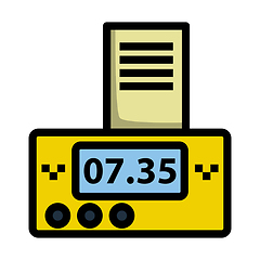 Image showing Taxi Meter With Receipt Icon