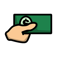 Image showing Hand Holding Money Icon