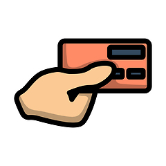 Image showing Hand Holding Credit Card Icon