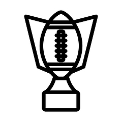 Image showing American Football Trophy Cup Icon