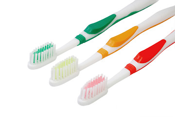 Image showing Three Toothbrushes
