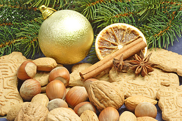 Image showing Christmas Cookies with Nuts