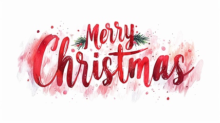 Image showing Words Merry Christmas created in Minimalist Drawing.