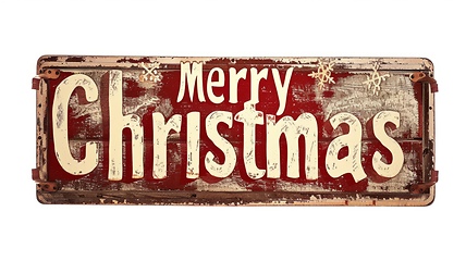 Image showing Words Merry Christmas created in Sans Serif Typography.