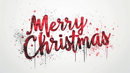 Image showing Words Merry Christmas created in Script Typography.