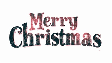 Image showing Words Merry Christmas created in Serif Typography.