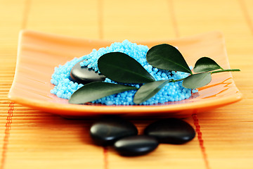 Image showing blue bath salt