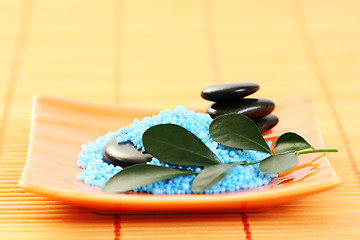 Image showing blue bath salt