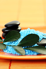 Image showing blue bath salt