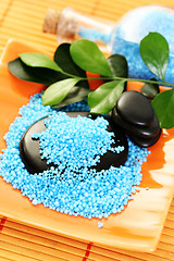 Image showing blue bath salt