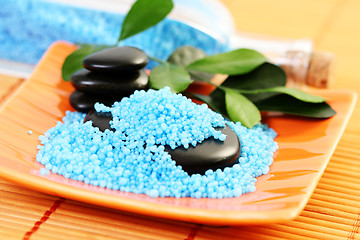 Image showing blue bath salt