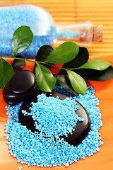 Image showing blue bath salt