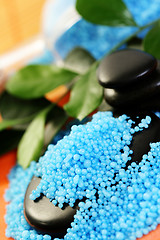 Image showing blue bath salt
