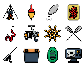 Image showing Fishing Icon Set