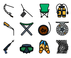 Image showing Fishing Icon Set