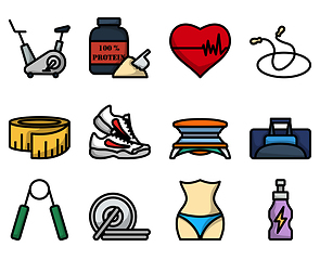 Image showing Fitness Icon Set