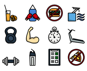 Image showing Fitness Icon Set