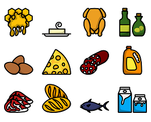 Image showing Food Icon Set