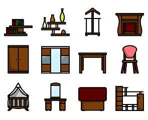 Image showing Furniture Icon Set