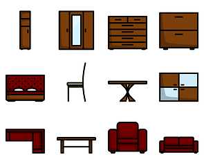 Image showing Furniture Icon Set