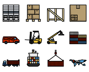 Image showing Logistics Icon Set