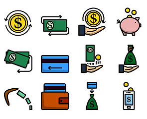 Image showing Money Icon Set