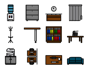 Image showing Office Icon Set