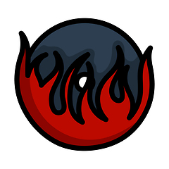 Image showing Flame Vinyl Icon