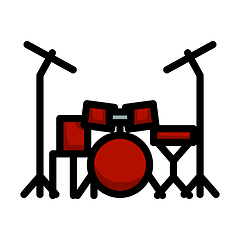 Image showing Drum Set Icon