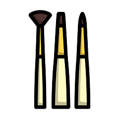 Image showing Paint Brushes Set Icon