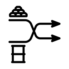 Image showing Gold And Oil Comparison Chart Icon