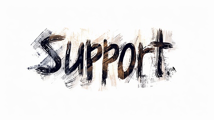 Image showing The Word Support created in Minimalist Drawing.